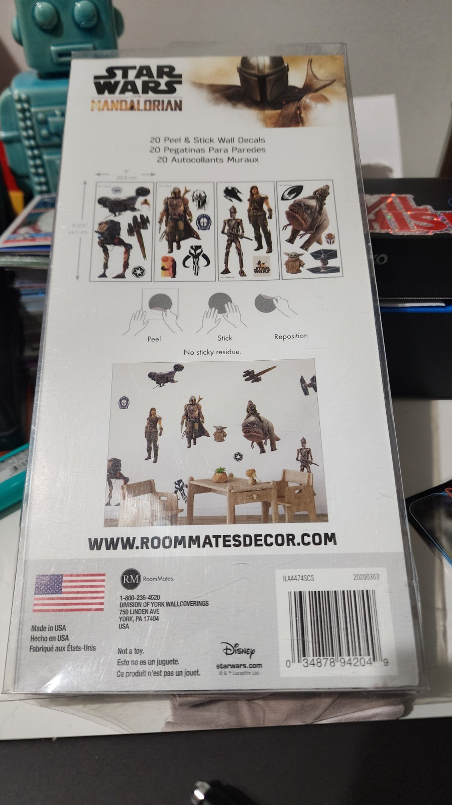 The Mandalorian Peel and Stick Wall Decals 20 count