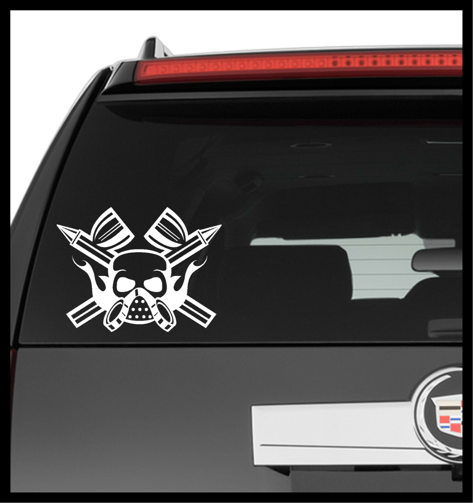 Vinyl Decal Truck Car Sticker Laptop – Horror Zombie Halloween Tattoo Skull
