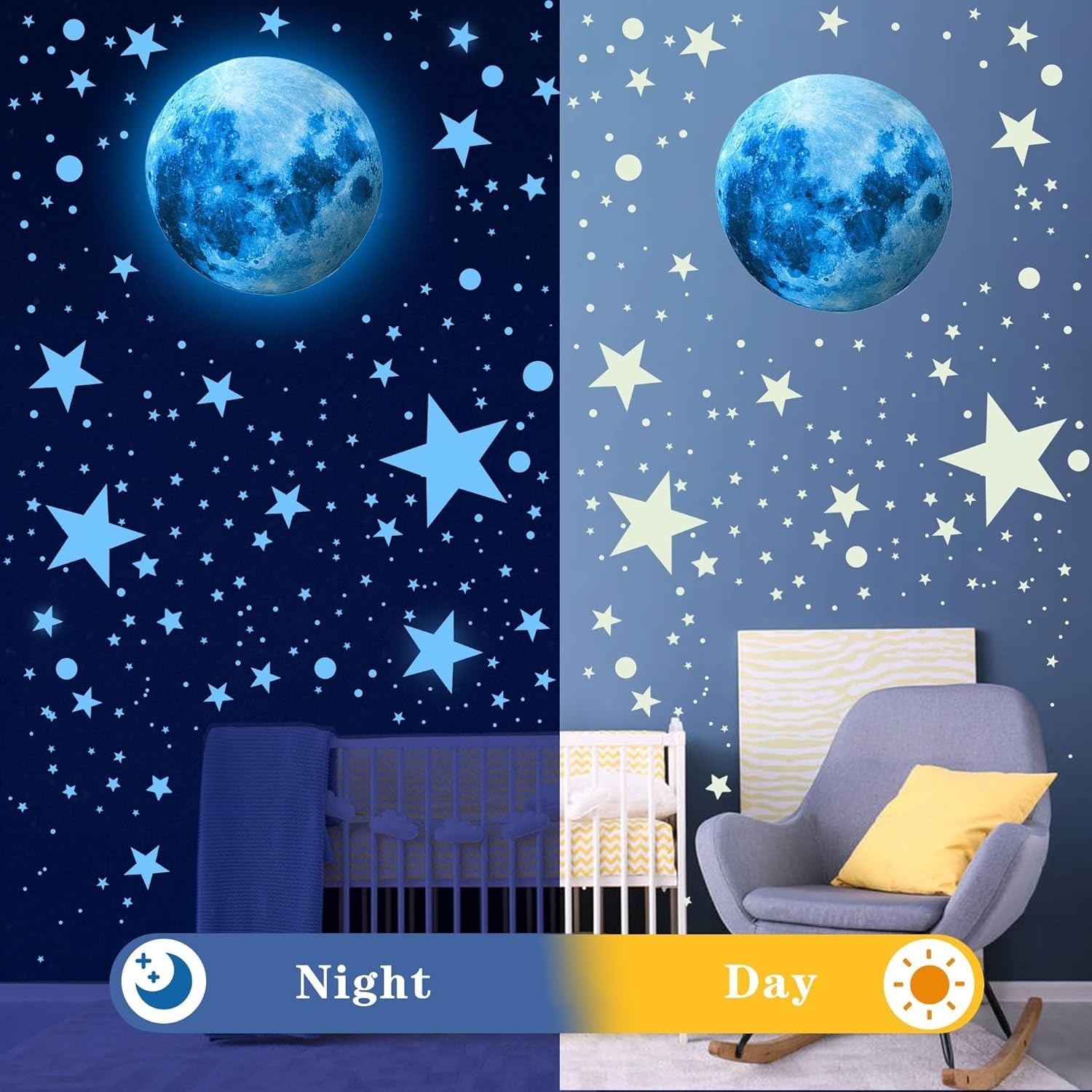 492 Glow in The Dark Stars Ceiling Stars Glow in The Dark Moon and Star Space