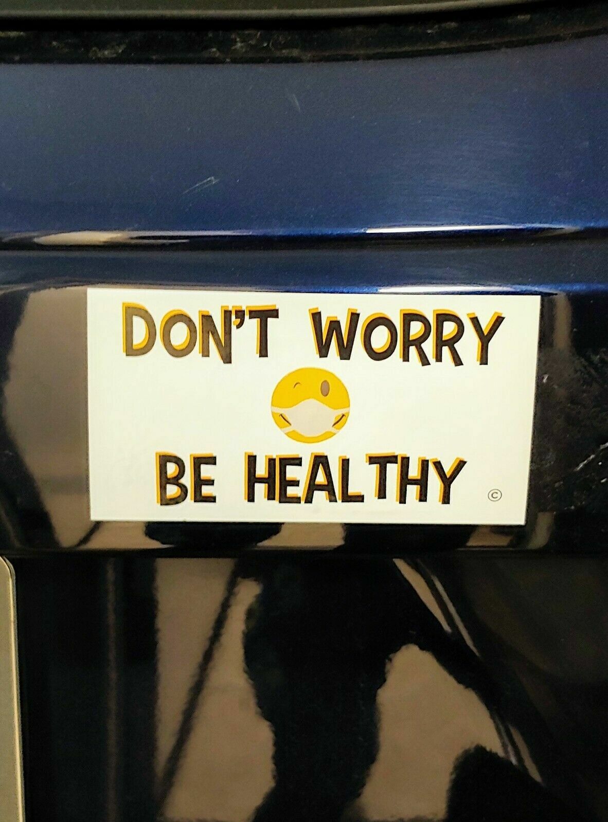 Social distance Bumper sticker don’t worry be healthy