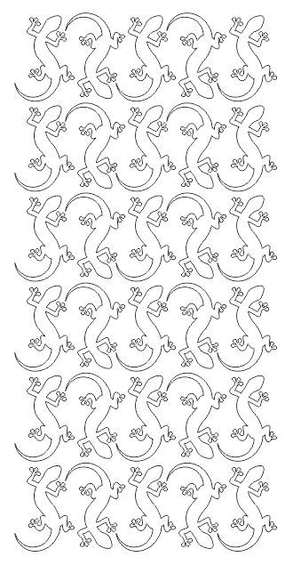 Lizard Stickers Sticker 1-1/4″ DC035-010 White