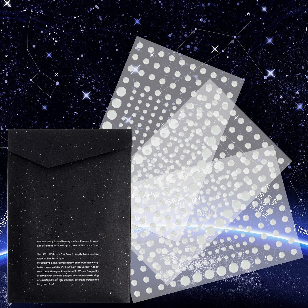 Realistic 3D Domed Glow in The Dark Stars,606 Dots for Starry Sky, Home Decor…