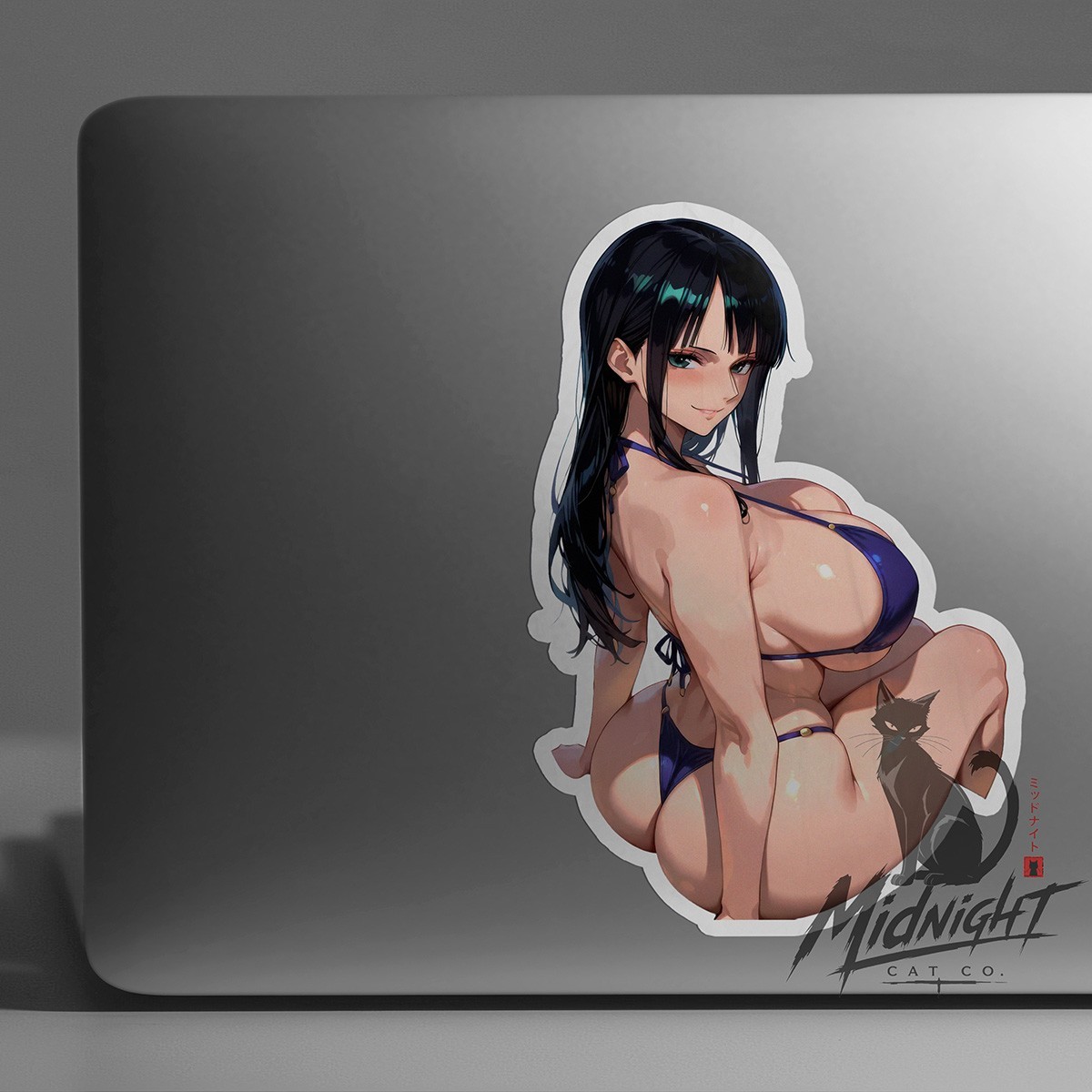 Pirate Waifu 7in Vinyl Sticker Anime Manga Laptop Skateboard Car