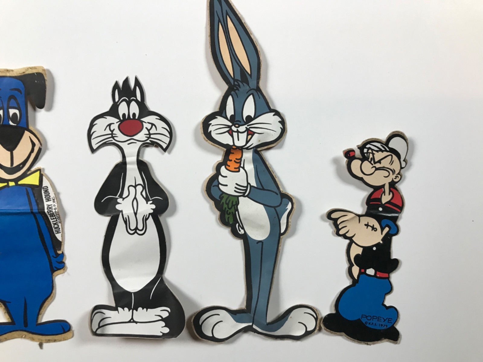 Classic Cartoons Vinyl Stickers 5 retro animation 1970’s Vintage 8”