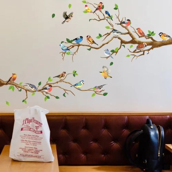 Removable Flower Butterfly Decal Tree Branch Birds Wall Sticker Vinyl Home Decor