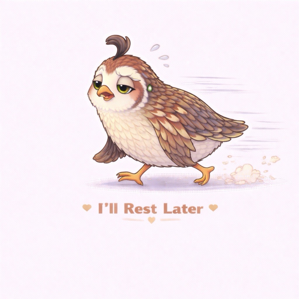 Funny Quail Sticker Set 12 Pack Cute Kawaii Bird Stickers Relatable Busy Life