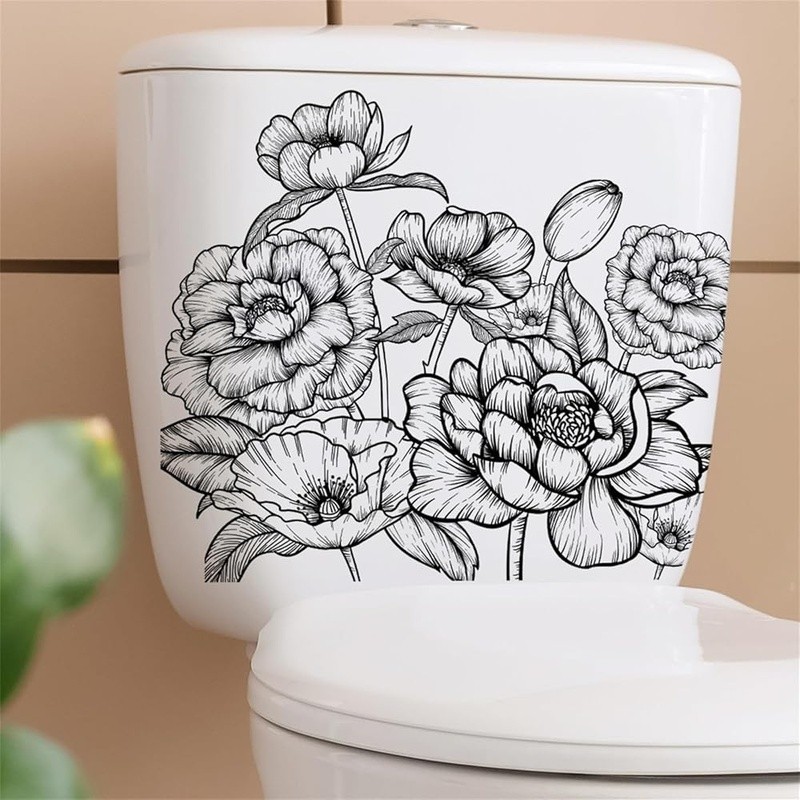 Botanical Wall Stickers Waterproof Peel & Stick Easy Installation Vintage Decor