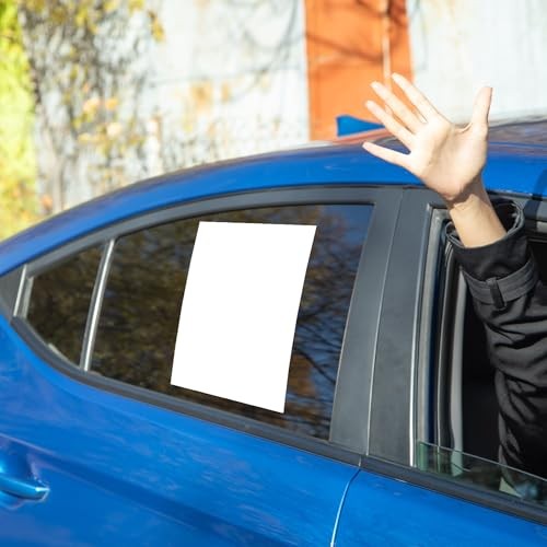 Pcs Outdoor Window Stickers for Car Dealers 8.5″ x 11″ Plain White Blank 100