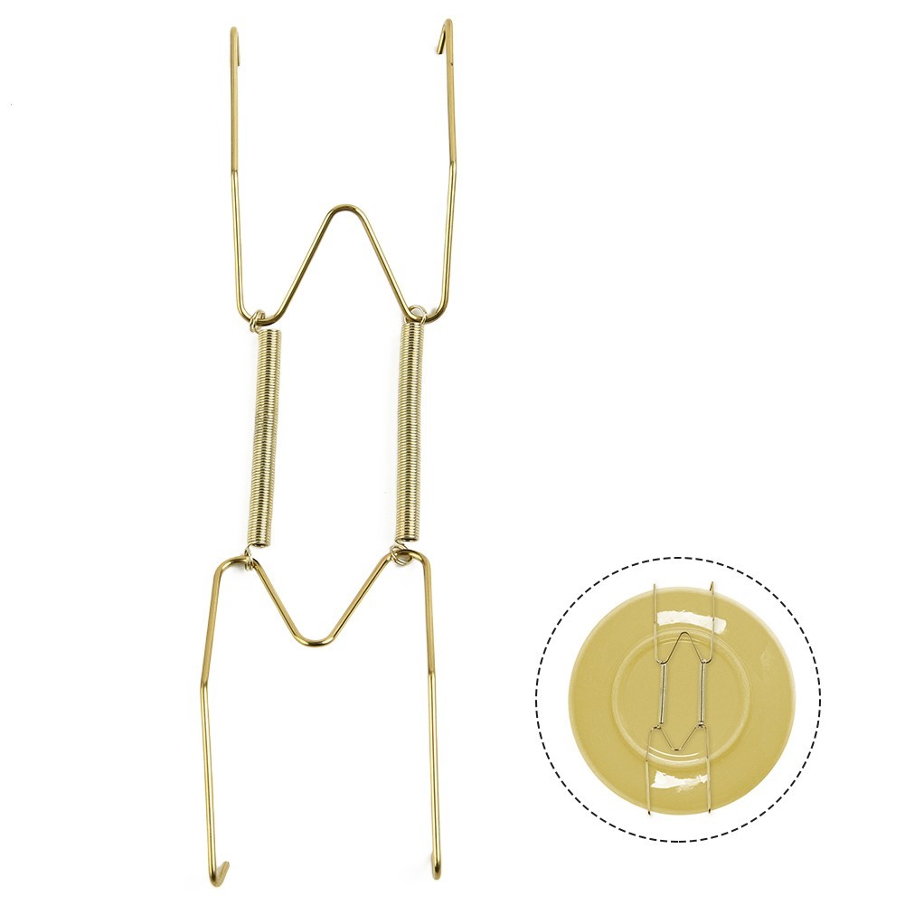 5-Sizes Wall Display Invisible Dish Hangers Adjustable Plate Spring Holder New