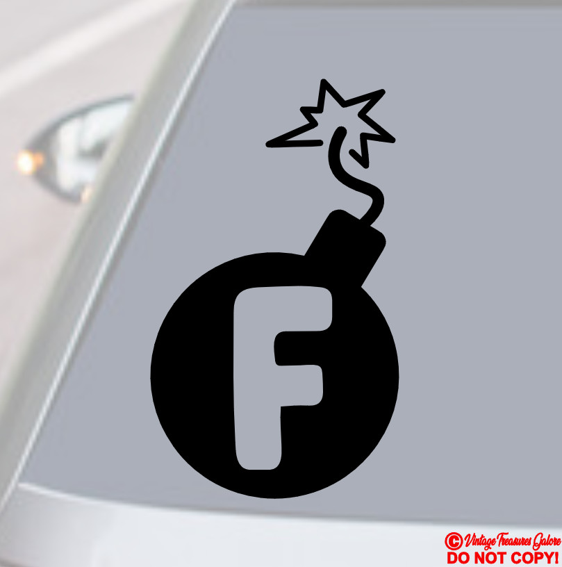 FBOMB F-BOMB Vinyl Decal Sticker Car Truck Rear Window Bumper Laptop FUNNY JDM