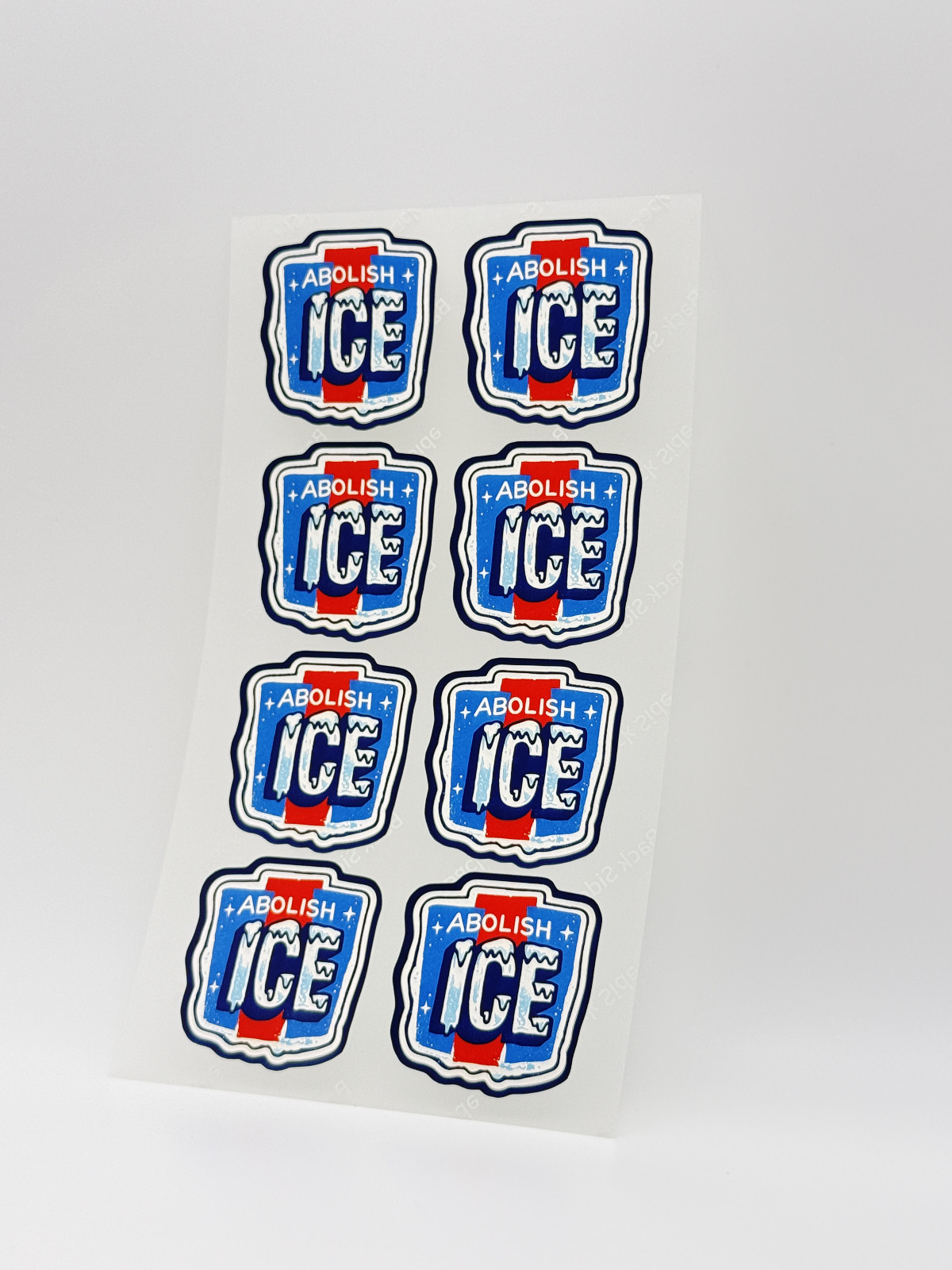 ABOLISH ICE Stickers 50 Pack Waterproof Vinyl Political Protest Decals
