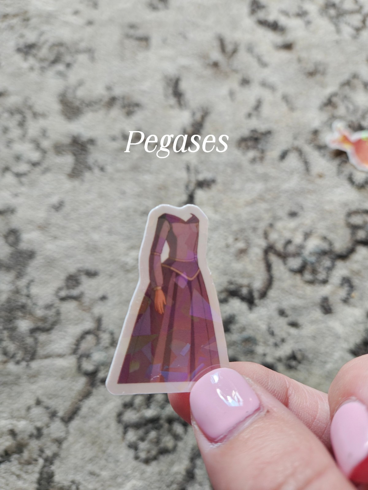 🟢 Barbie movie Pegasus holographic vinyl sticker