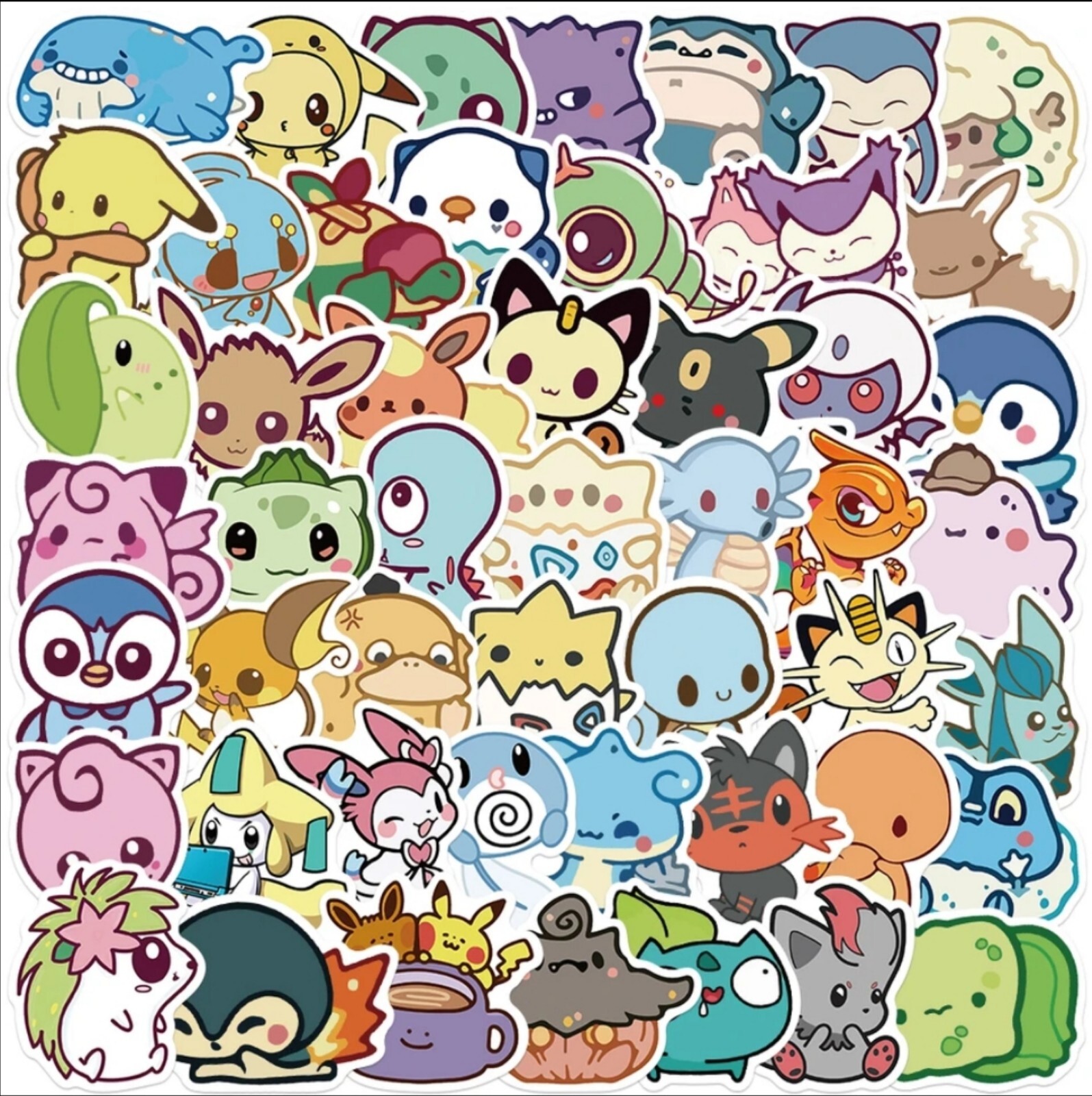 10 PCS Cute Cartoon Pokémon Anime Animated Animals Stickers BRAND NEW