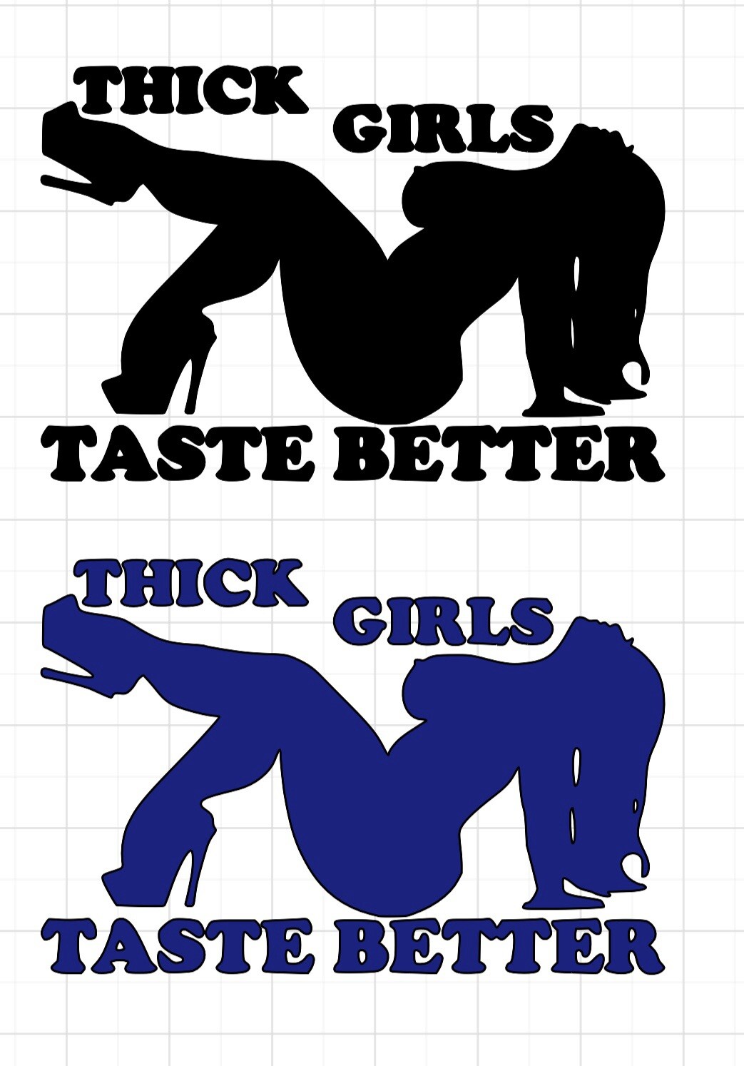 MudFlap Trucker Fat Girl Curvy Girl VINYL STICKER DECAL Thick Girls taste Better