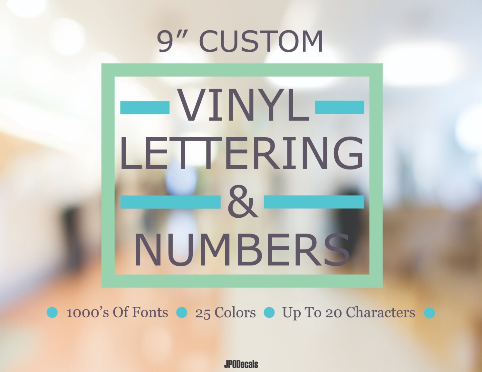 9 Inch Custom Lettering Or Numbers Vinyl Decal Transfer Sticker Premium Vinyl