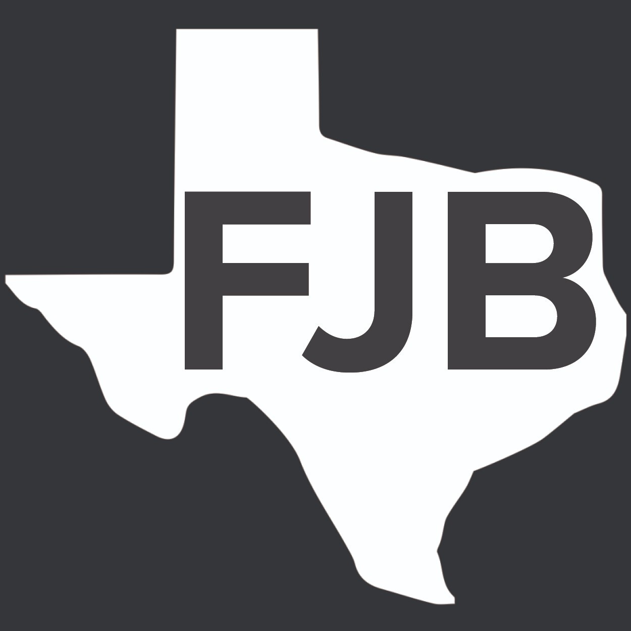 TEXAS FJB – 4 x 4.25 Inch – White Matte President Vinyl Decal Sticker Car Truck