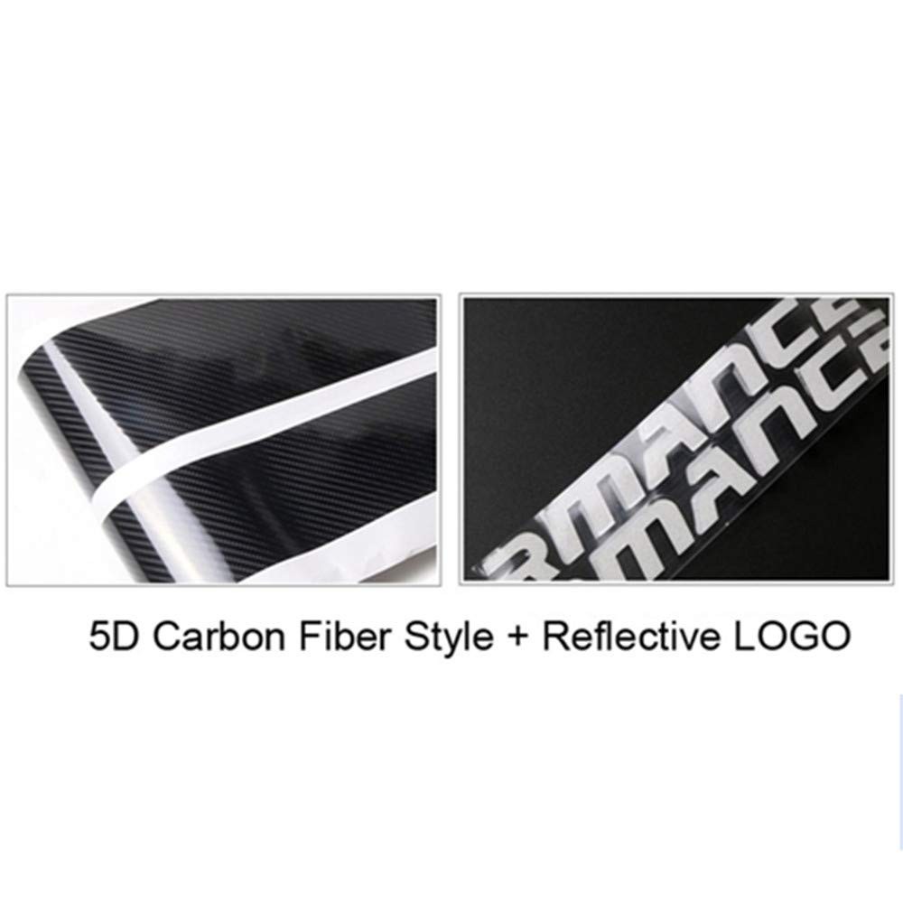 2pieces Glossy 5d Carbon Fibre Vinyl Performance Side Skirt Racing Stripes De…