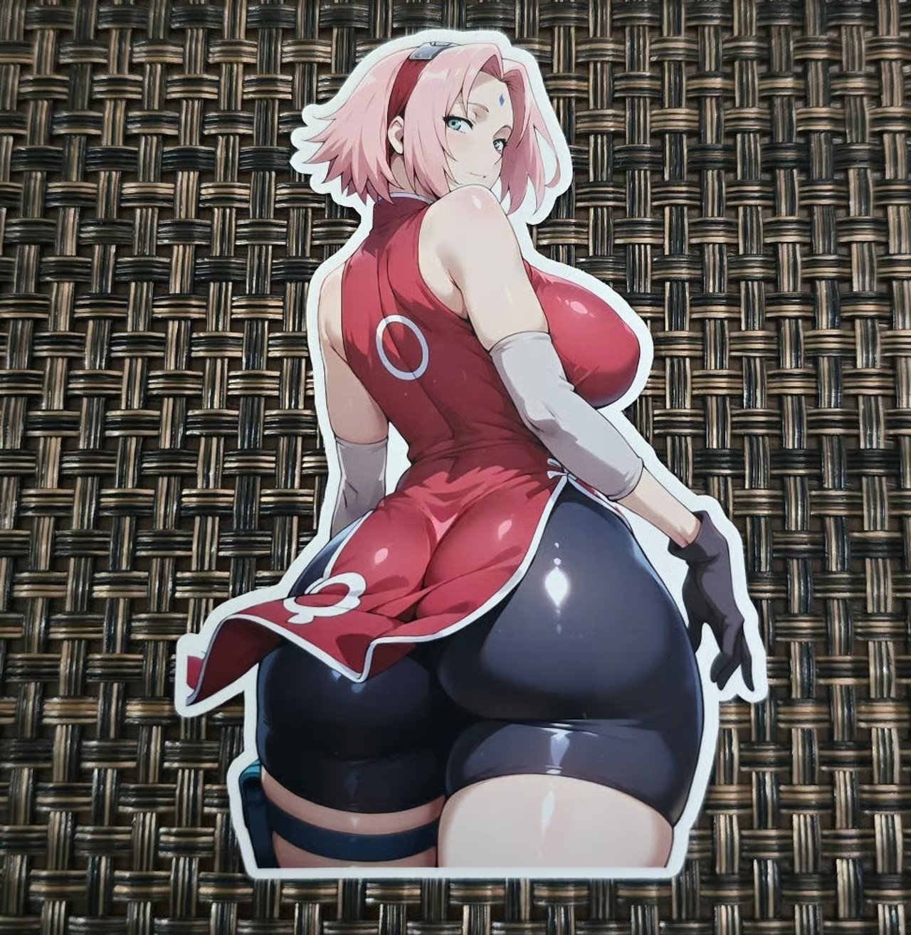 Sakura Haruno Naruto thicc waifu sticker