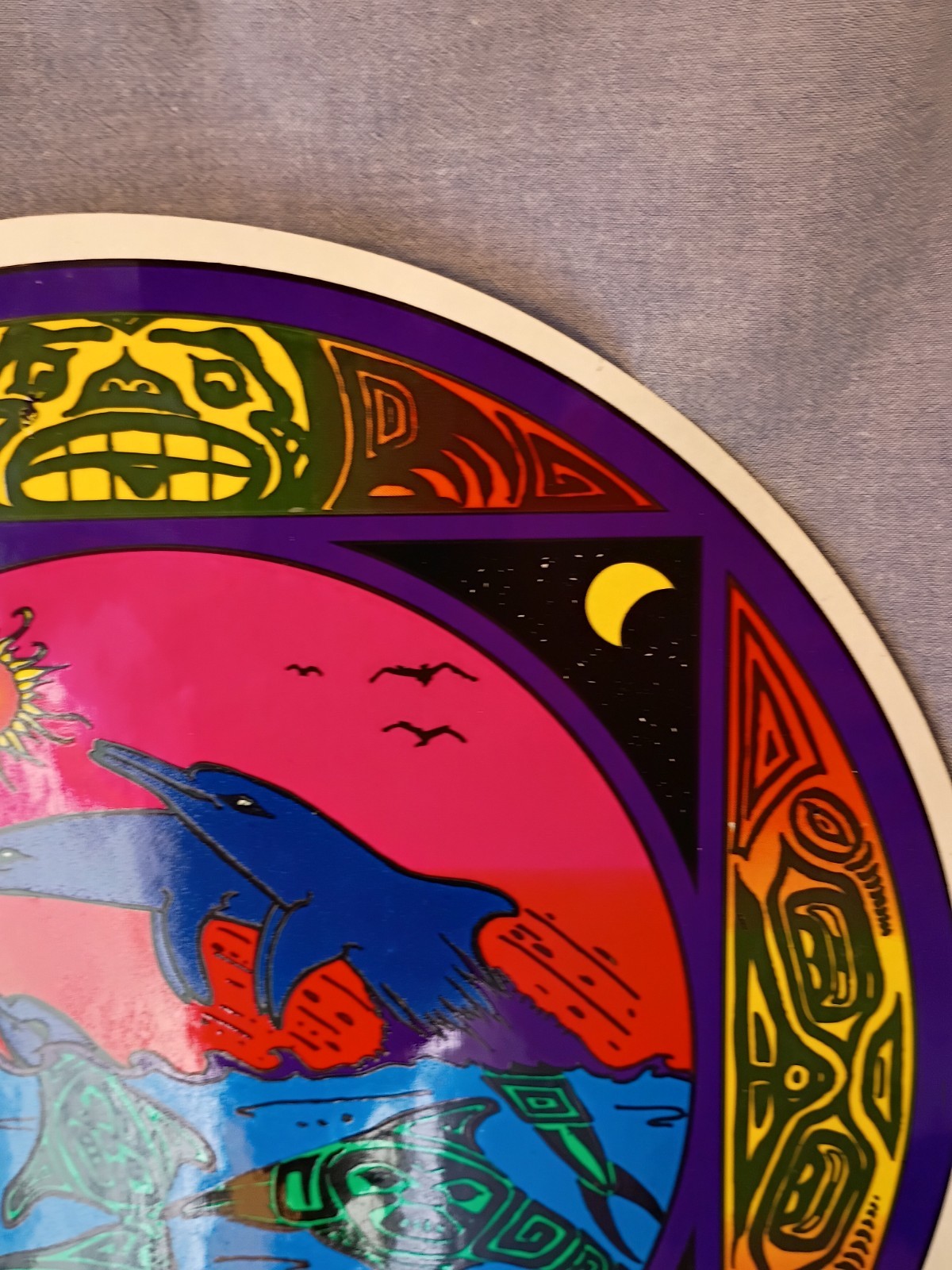 Vintage 12in Five Porpoises Decal by Jim Blandford & Yujean Stickems © 1994 NOS