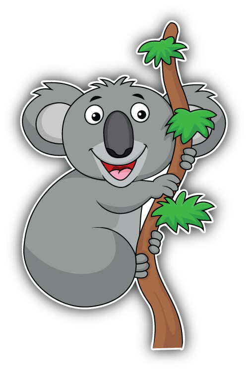 Happy Koala Car Bumper Sticker Decal