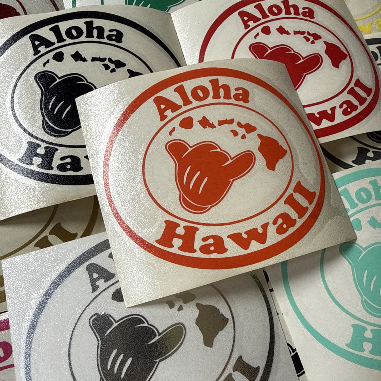 Aloha Hawaii Sticker Decal HI Islands New 3.75” Inch 16 Different Colors Chose