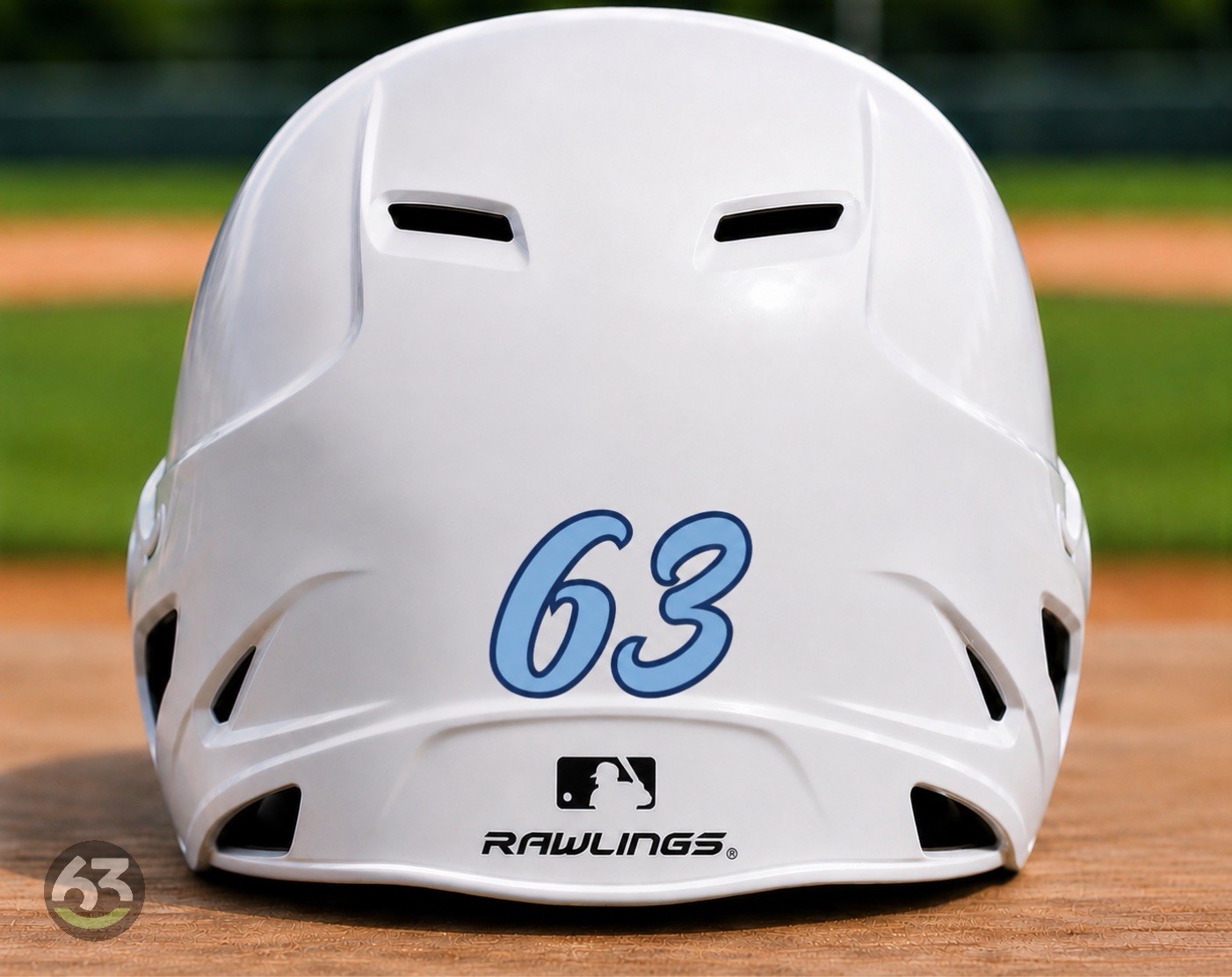 Personalized Vinyl Sports Helmet Number Decal Baseball Softball Football Hockey