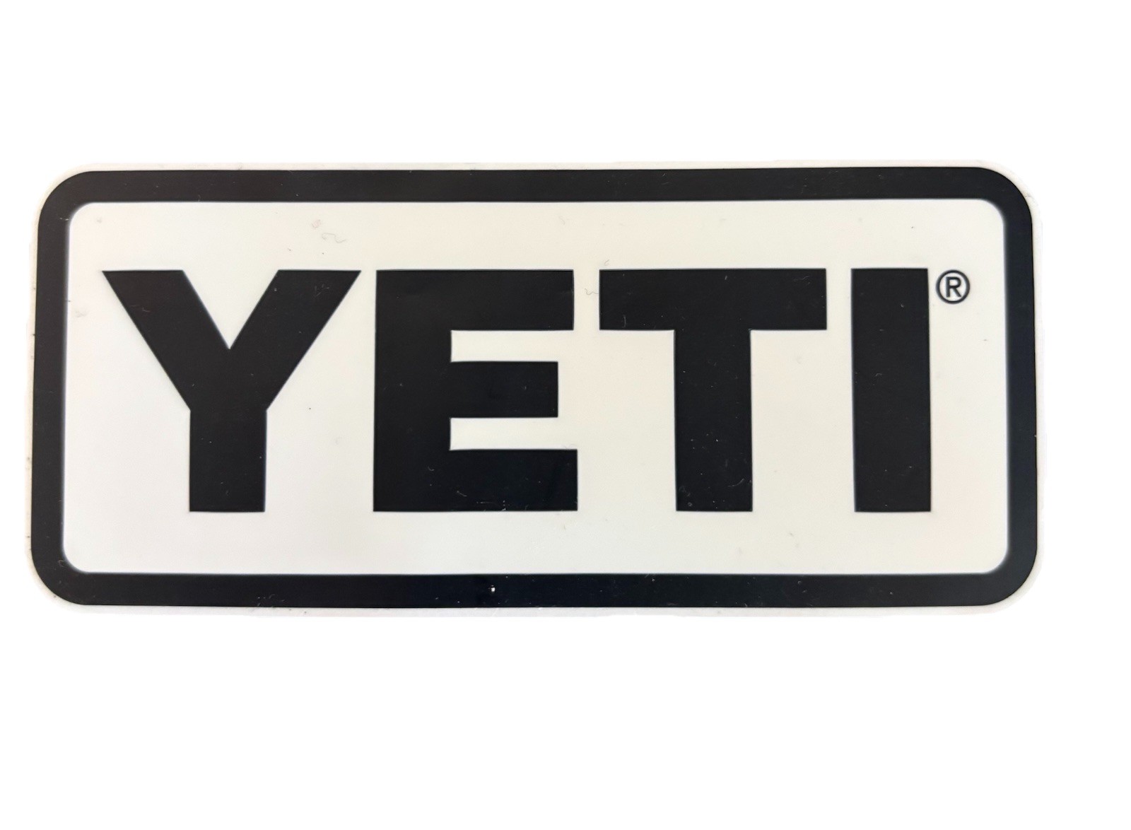 Yeti Coolers Sticker White and Black Sticker Decal