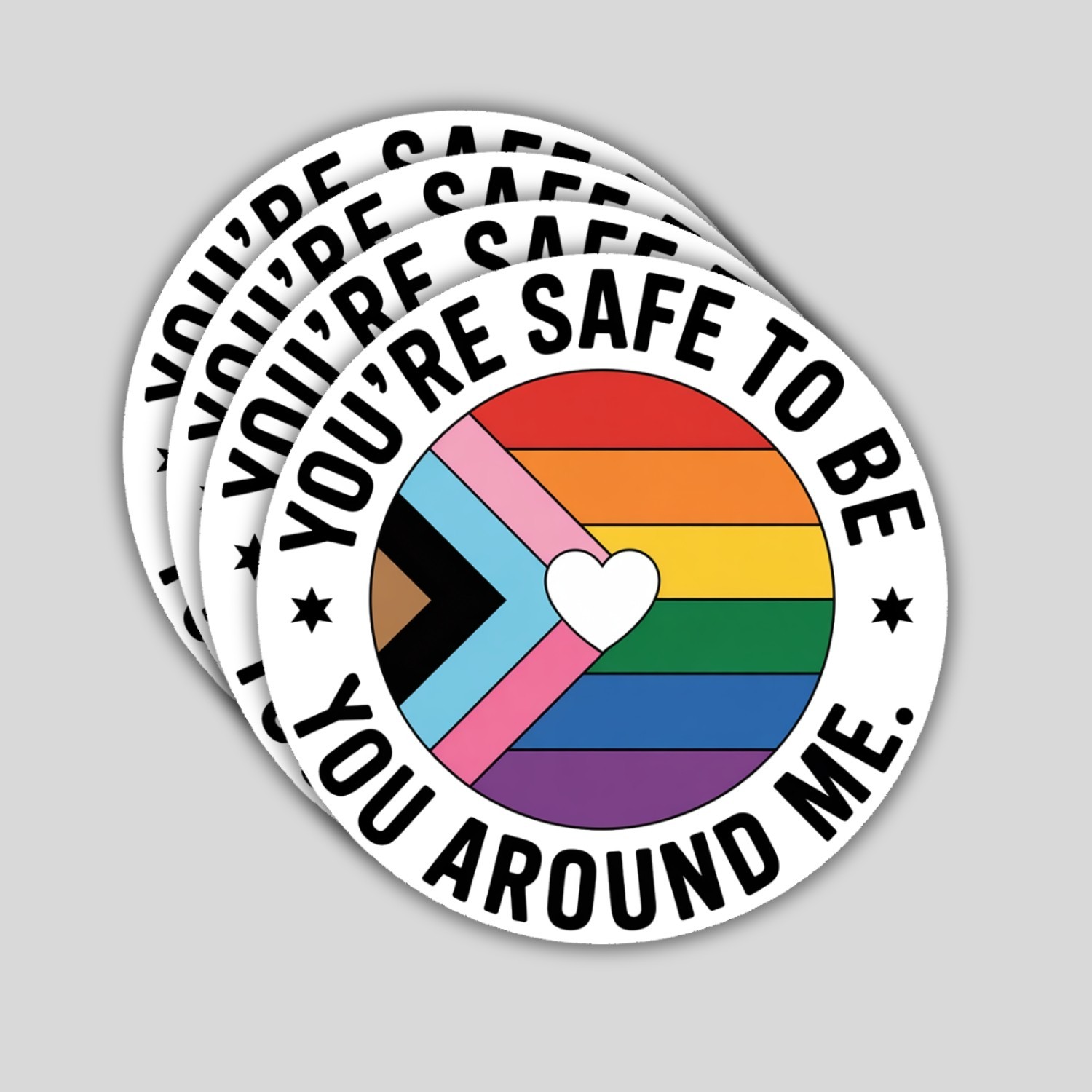 4PCS of LGBTQ+ Pride Flag Vinyl Stickers: Waterproof Decals for Laptop, Car