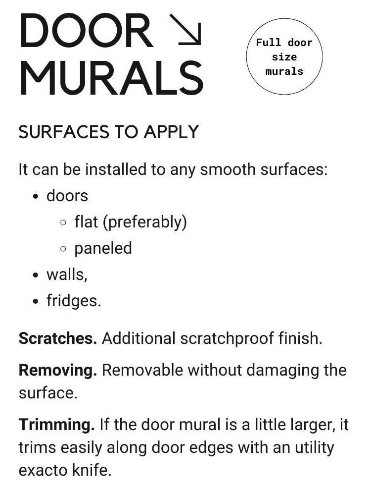 Forest Brook Door Decal, Laminated Sticker, Peel’n’Stick, Cover, Wrap