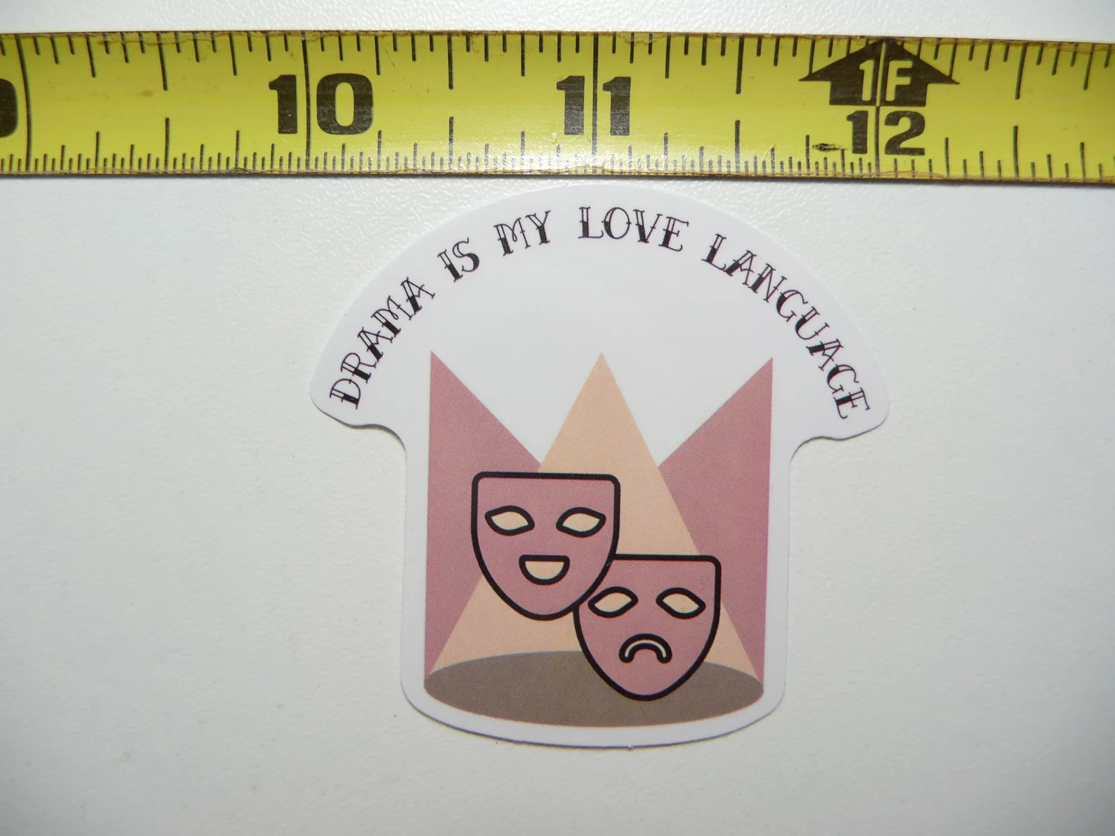 THEATER DRAMA IS MY LOVE LANGUAGE SMALL STICKER DECAL STAGE PLAY ACT ACTING