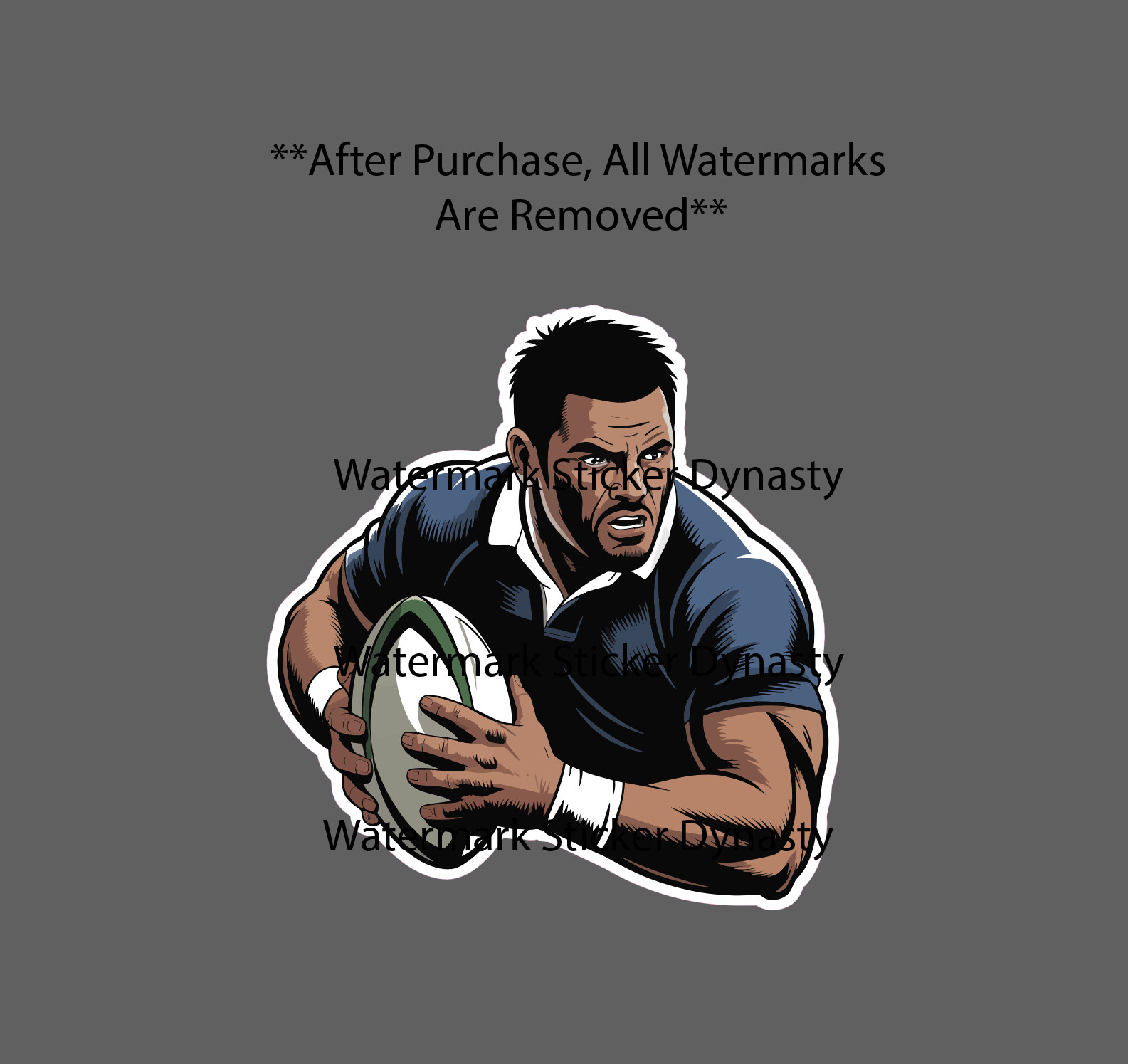Rugby Player Sticker Waterproof Decal Sport Sports Game Games Gift NEW
