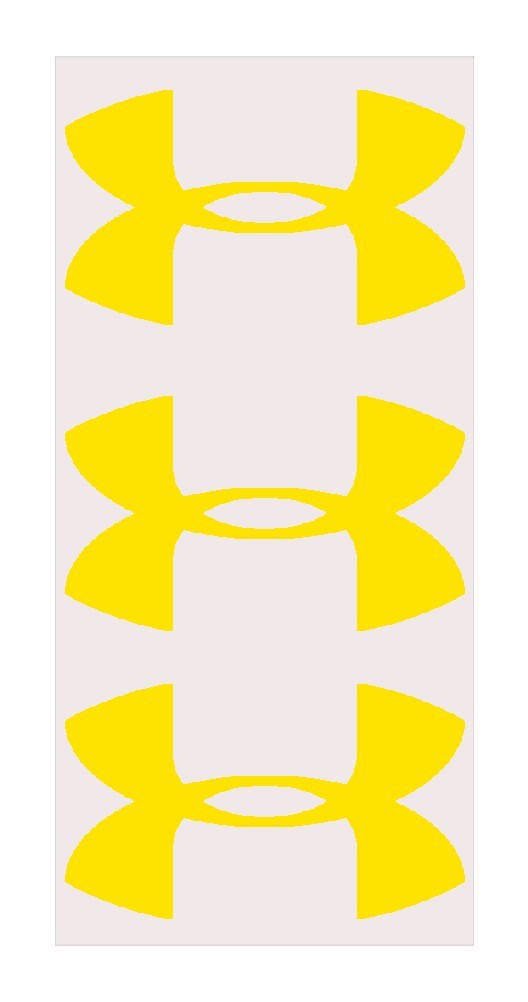 3 Under Armour 2″ wide logo Heat Transfer Vinyl HTV Iron On