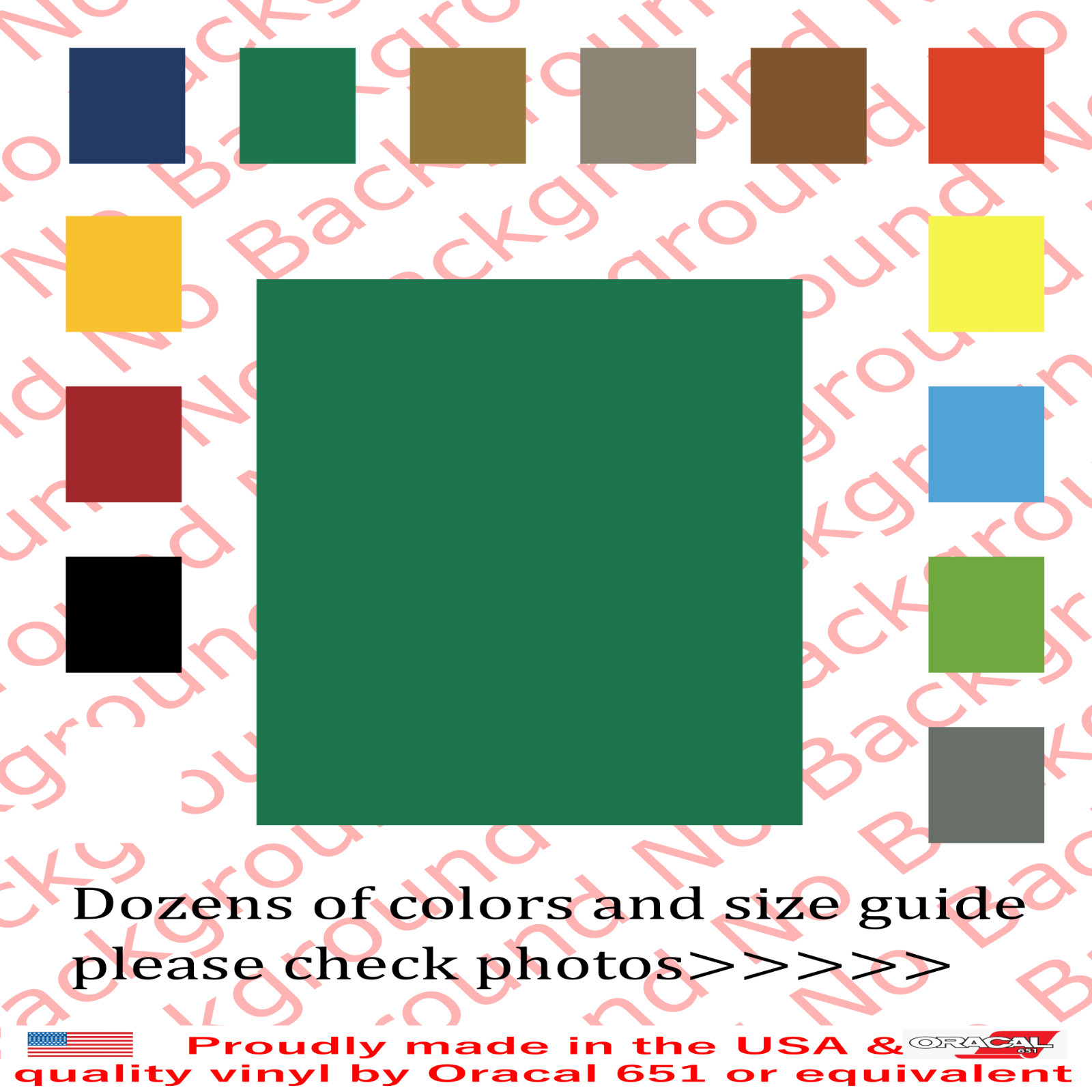 Square Shape Vinyl Decal Die Cut Sticker for Background Car Fender Bumper SP019