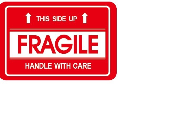 F2 FRAGILE HANDLE WITH CARE THIS SIDE UP Pack Ship Stickers Easy Apply 2″ x 3″