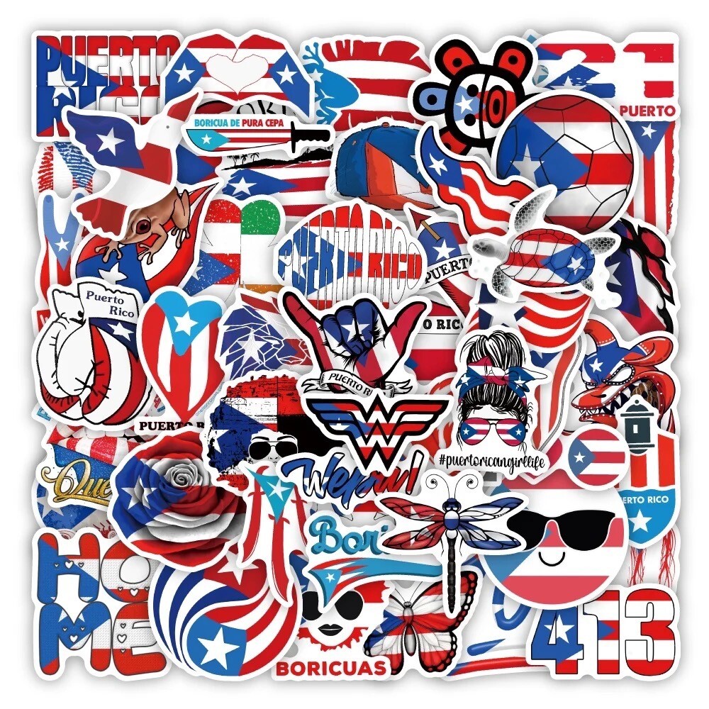 10 Random Puerto Rico Stickers Car Truck Decal Laptop PR 413 Pride Free Shipping