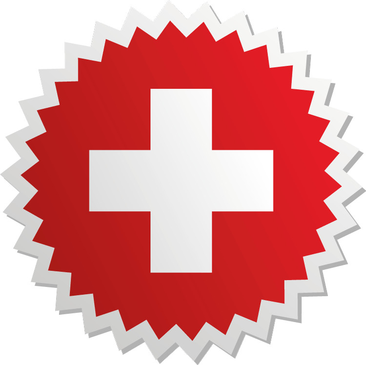 Switzerland Star Flag Car Bumper Sticker Decal
