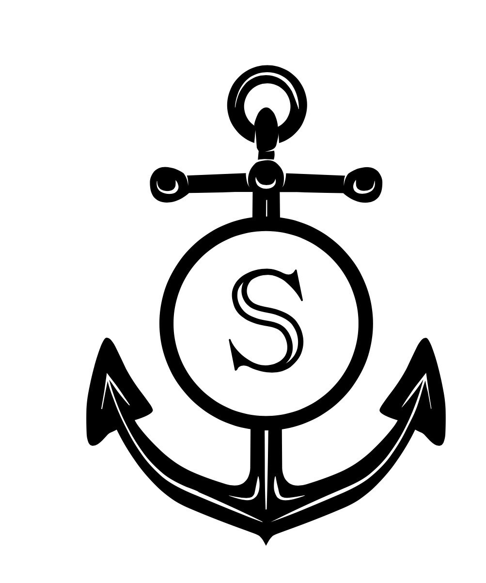 Custom Monogram Decal Oracal 651 Permanent Vinyl – Decor Home Many Sizes Anchor
