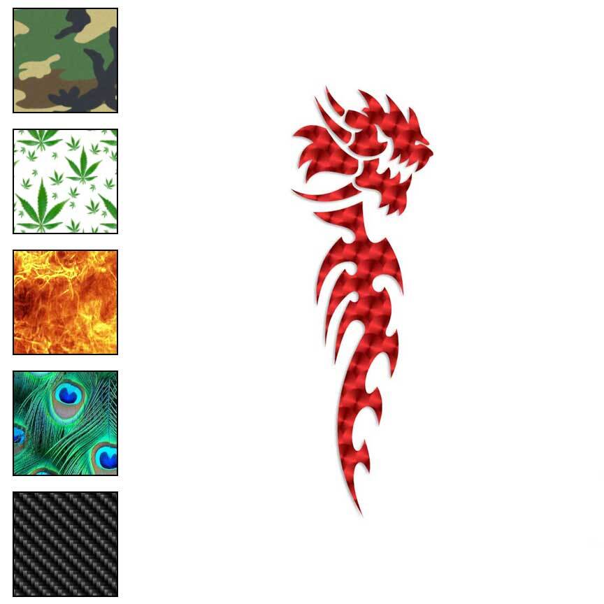 Dragon Tribal Art, Vinyl Decal Sticker, 40 Patterns & 3 Sizes, #1095