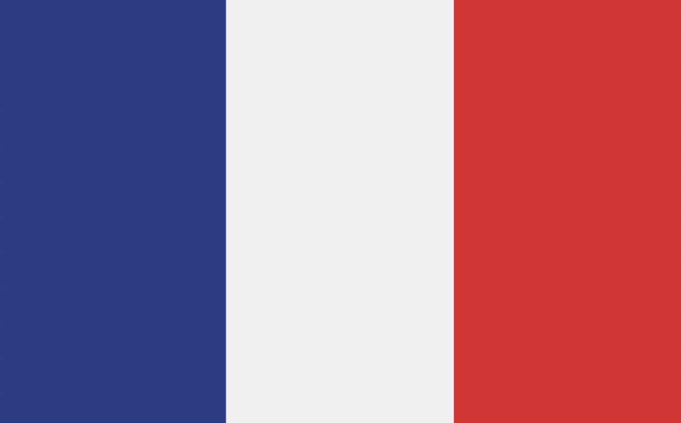 STICKER French France Flag red white blue vinyl laminated Made in USA
