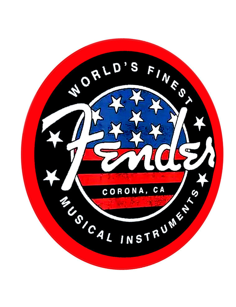 Vintage Replica Fender Guitar Sticker Decal. Electric Guitars and Amps. 4 Sizes.