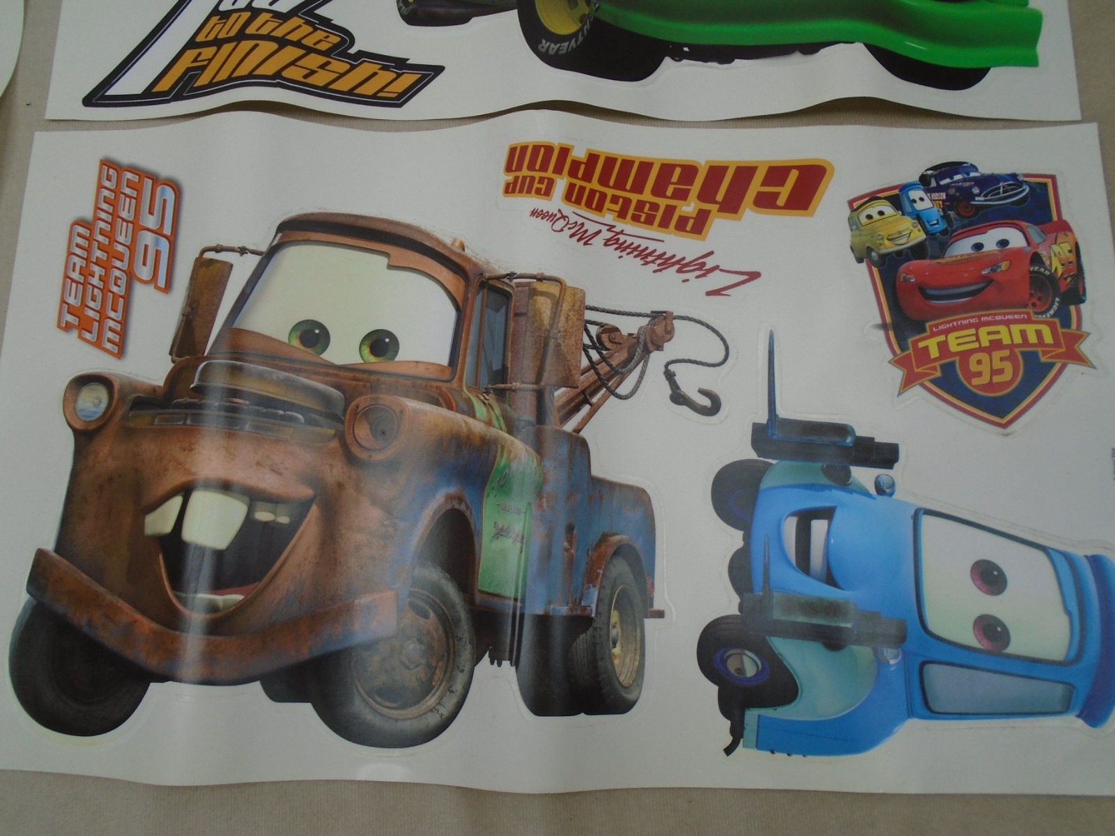 Lot of 2*Disney Pixar Cars*Wall Decals and Window Clings*Doc*Mater*Mack