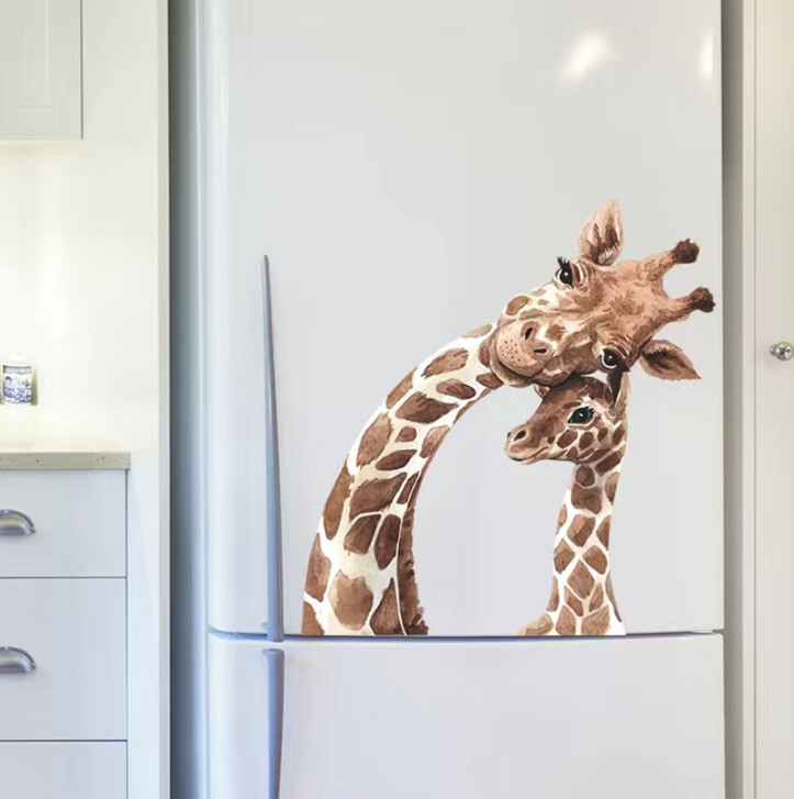 3D Giraffe Wall Sticker Realistic Decal Poster Kids Animal Nature Decor African