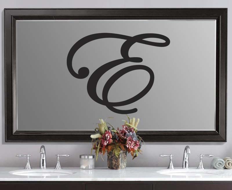 Script Wedding Letter Initial Vinyl Sticker Decal (a)