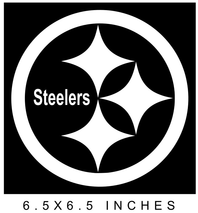 PITTSBURGH STEELERS FOOTBALL LOGO CUSTOM VINYL DECAL 8″ GLASS BLOCK DIY CRAFTS