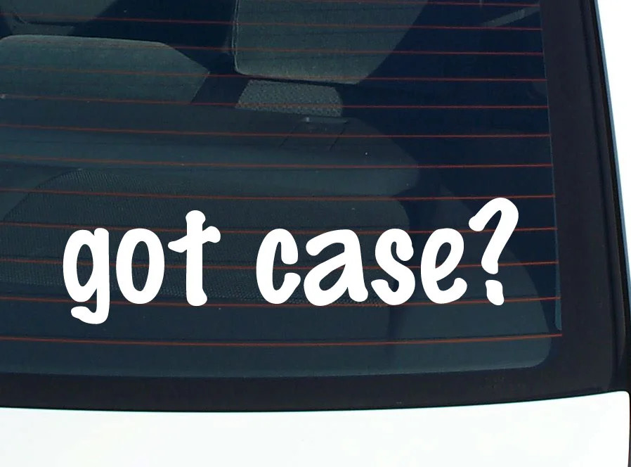 got case? FUNNY VINYL CAR DECAL STICKER FAMILY LAST NAME