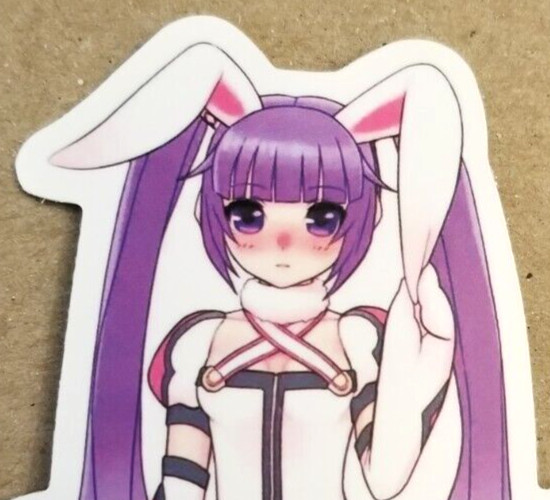 Bunny Girl Sticker Purple Halloween Rabbit Waifu Idol Anime Manga Pin Up Pinup