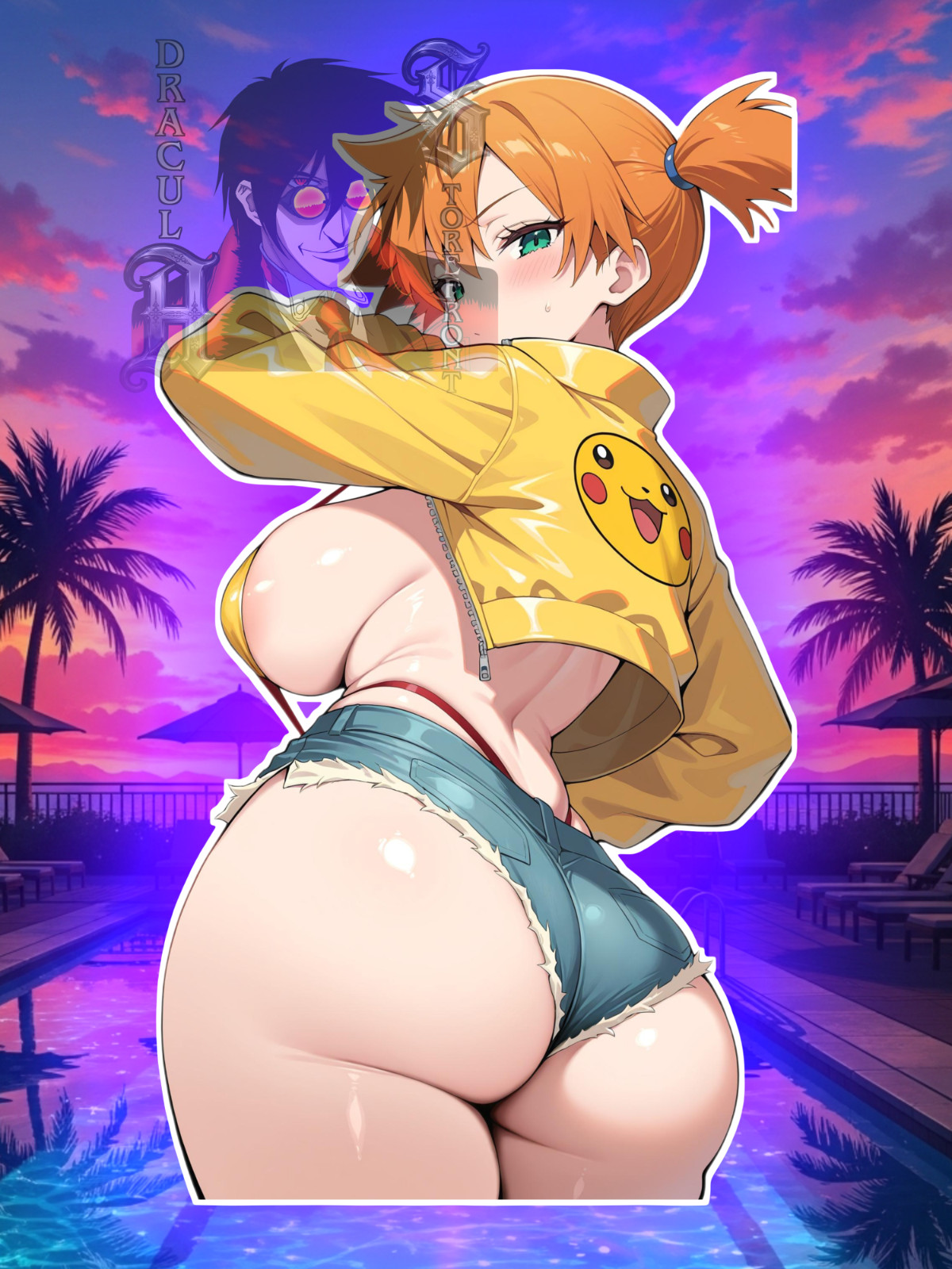 Adult Anime Waifu Pokemon Misty/ Kasumi 6″ Vinyl Sticker