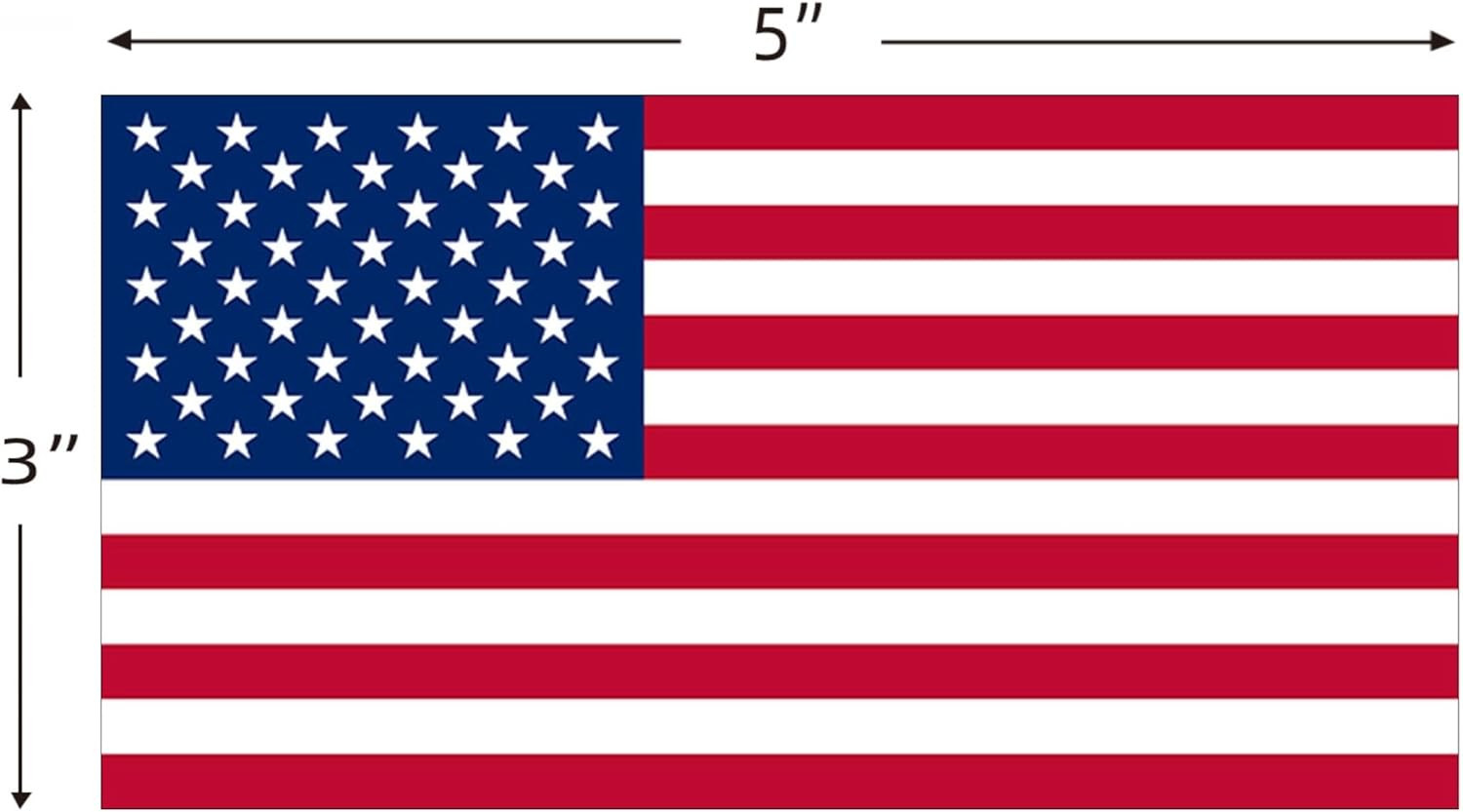 Reflective American Flag Stickers – 3-Pack, 5X3 Inches – Durable & Waterproof De