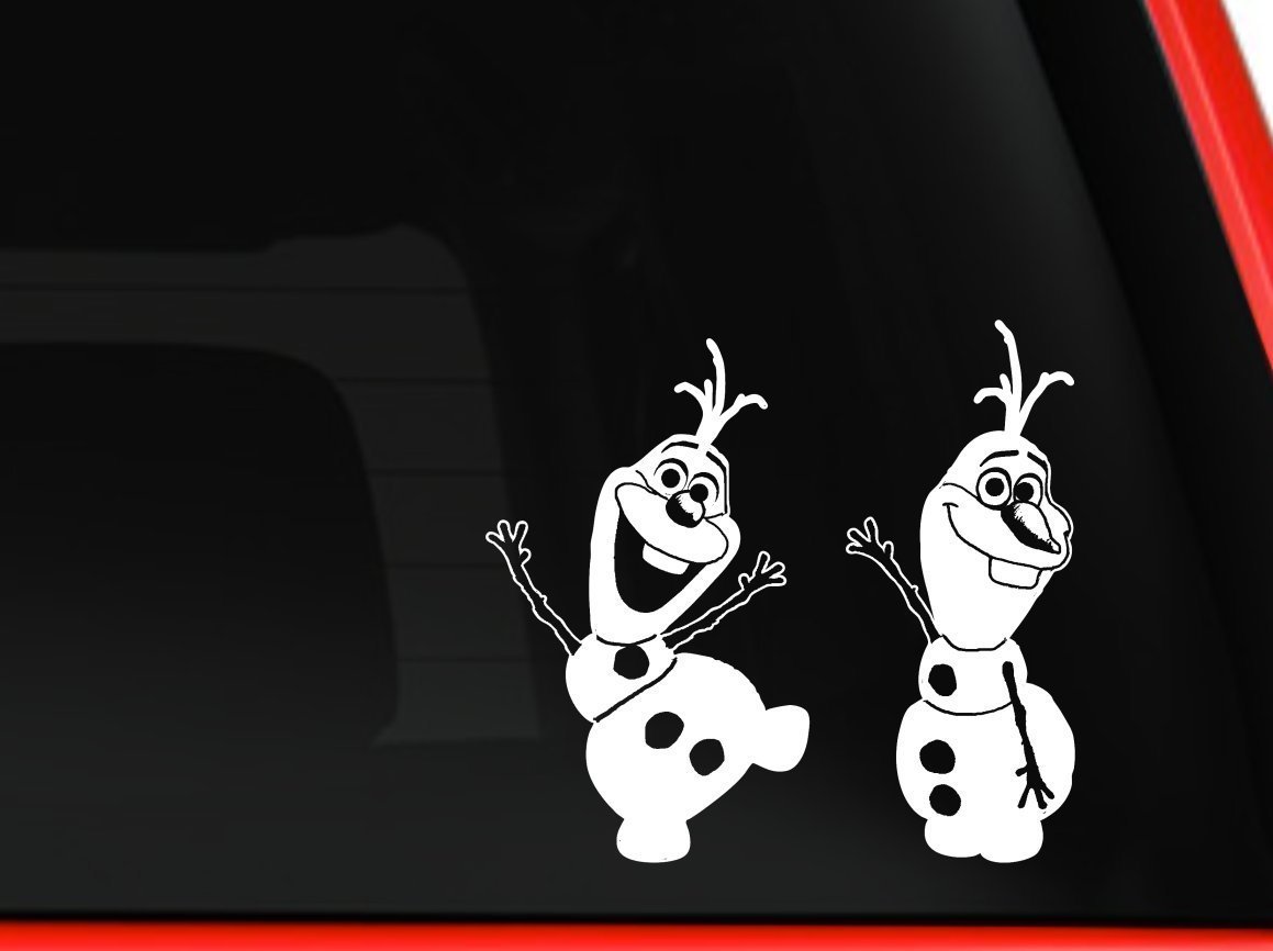 Frozen Olaf cartoon Snowman car truck SUV laptop macbook vinyl decal sticker 6″