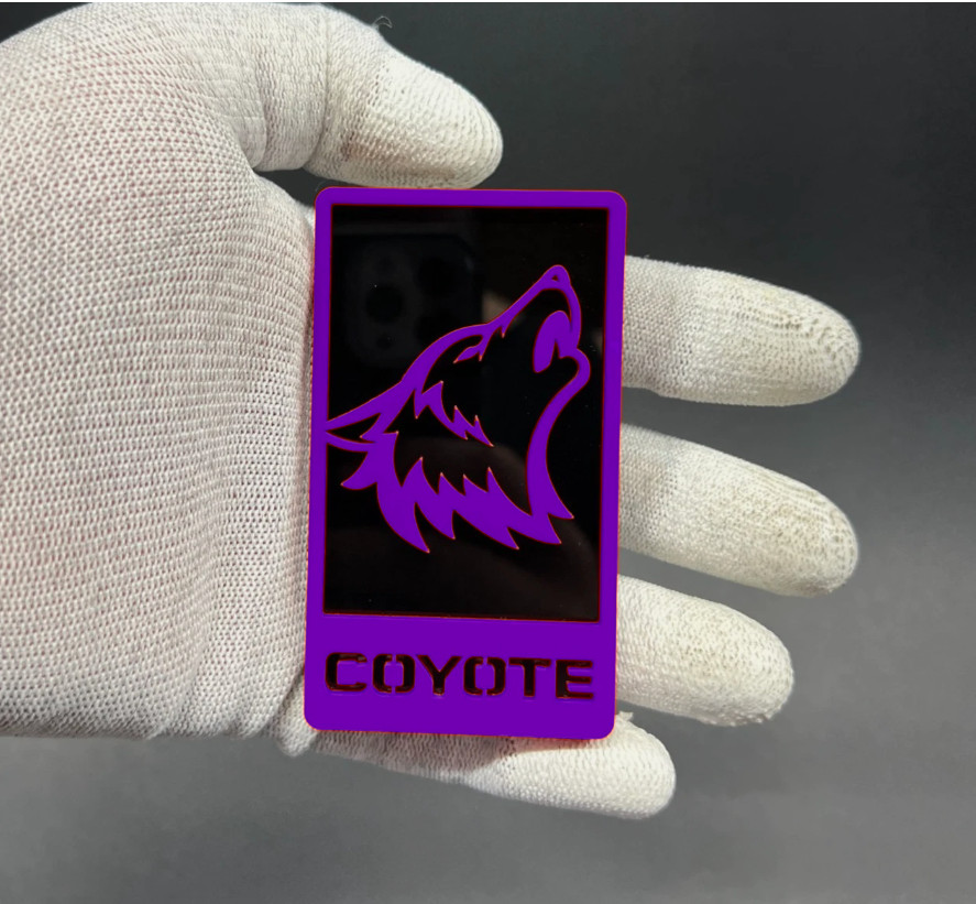 Coyote PURPLE – BLACK Car Badge Emblem Grill – Trunk Aggressive Racing Tailgate